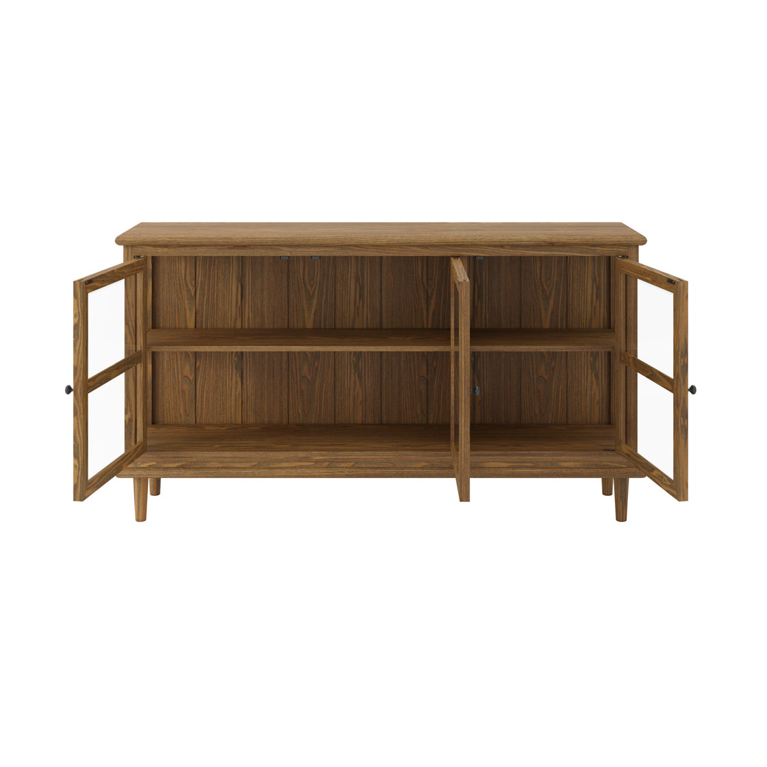 Westport Smoked Wood & Clear Glass Sideboard